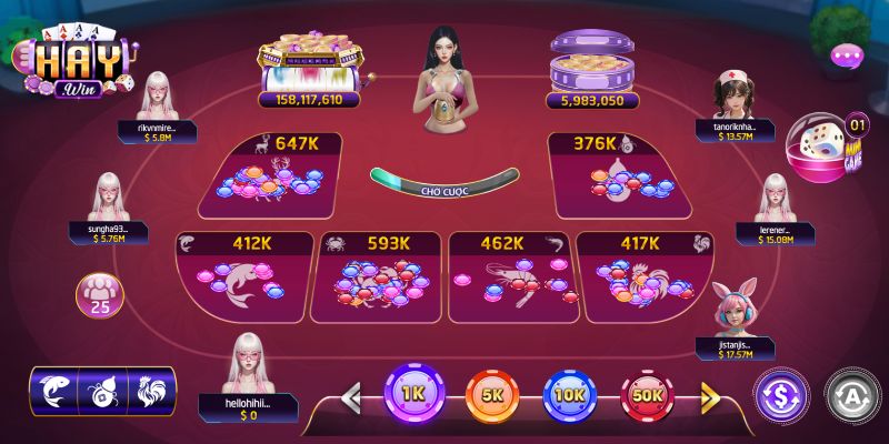 Bầu Cua Trực Tuyến HAYWIN - RNG Minh Bạch, Trả Thưởng 1:1